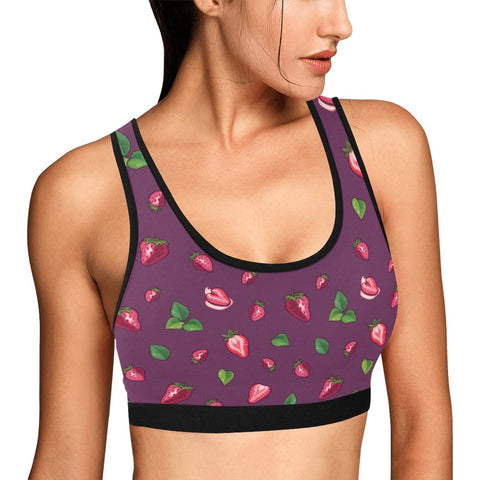 Strawberry-Womens-Bralette-Plum-Model-Side-View