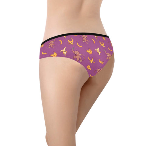 Baby-Monkey-Womens-Hipster-Underwear-Magenta-Model-Back-View