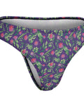 Jungle-Flower-Womens-Thong-Purple-Pink-Product-Side-View