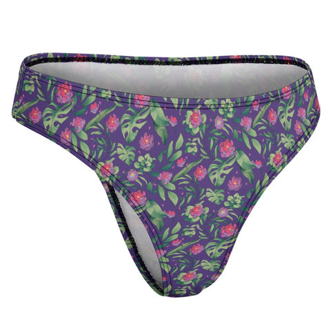 Jungle-Flower-Womens-Thong-Purple-Pink-Product-Side-View