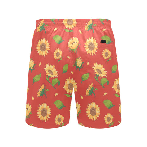 Sunflower-Men's-Swim-Trunks-Dark-Orange-Back-View