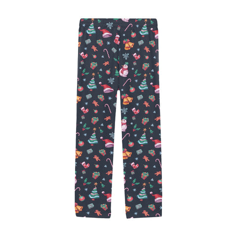 Christmas-Mens-Pajama-Grey-Blue-Front-View