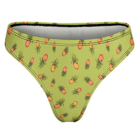 Pineapple-Womens-Thong-Lime-Green-Product-Back-View