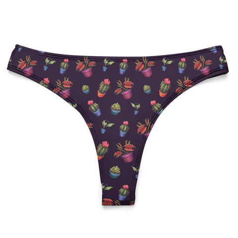 House-Plant-Womens-Thong-Dark-Purple-Product-Front-View