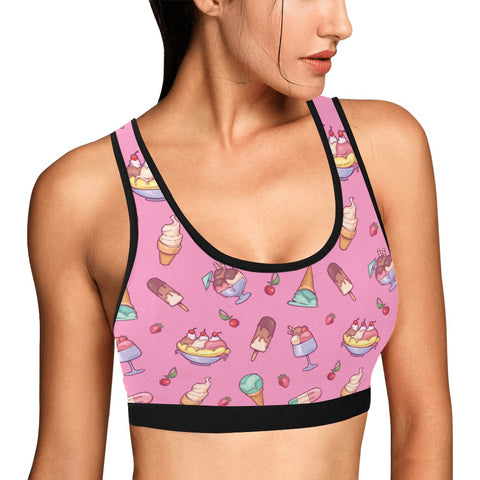 Banana-Split-Womens-Bralette-Hot-Pink-Model-Side-View