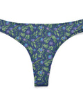Jungle-Flower-Womens-Thong-Blue-Purple-Product-Front-View