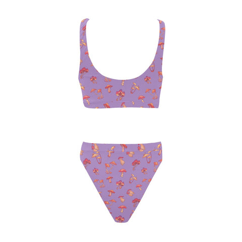 Mushroom-Womens-Bikini-Set-Light-Purple-Back-View
