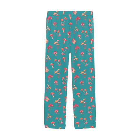 Mushroom-Mens-Pajama-Teal-Front-View