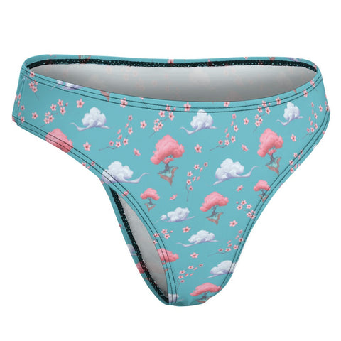 Sakura-Tree-Womens-Thong-Turquoise-Product-Side-View