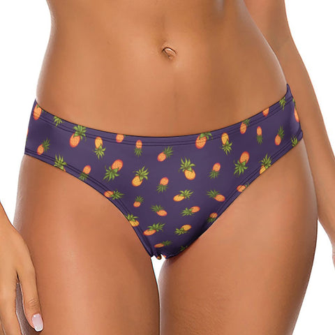 Pineapple-Womens-Thong-Dark-Purple-Model-Front-View