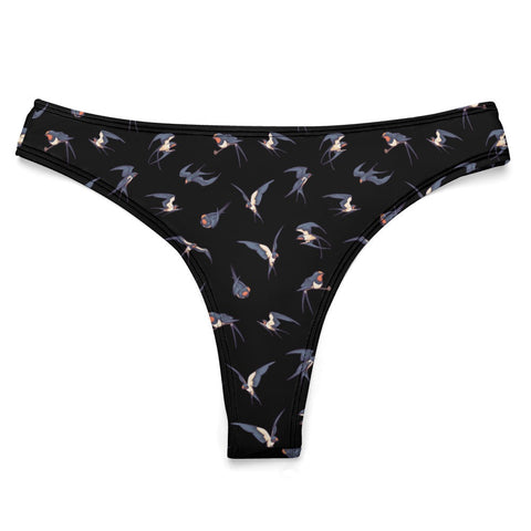 Sparrow-Womens-Thong-Black-Product-Front-View