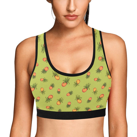 Pineapple-Womens-Bralette-Lime-Green-Model-Front-View