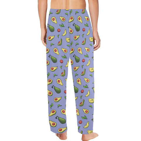 Happy-Avocado-Mens-Pajama-Lavender-Model-Back-View
