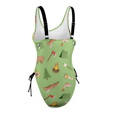 The-Great-Outdoors-Women's-One-Piece-Swimsuit-Green-Product-Side-View