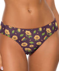 Sunflower-Womens-Thong-Dark-Purple-Model-Front-View