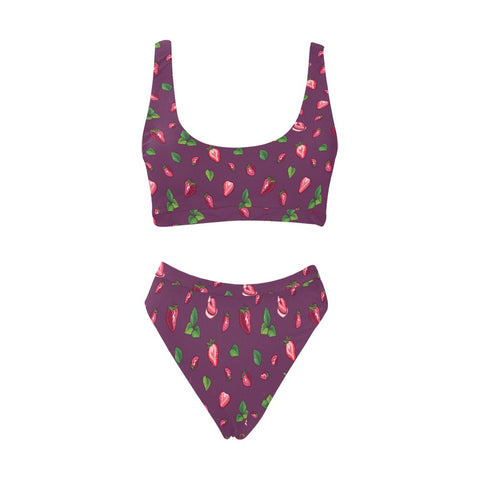 Strawberry-Womens-Bikini-Set-Plum-Front-View