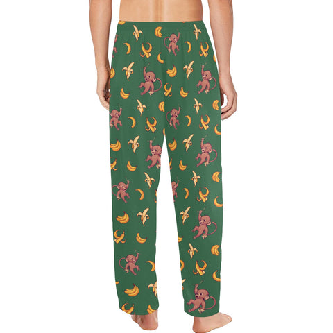 Baby-Monkey-Mens-Pajama-Green-Model-Back-View