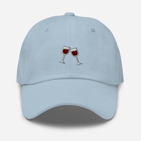 Wine-Embroidered-Dad-Hat-Light-Blue-Front-View