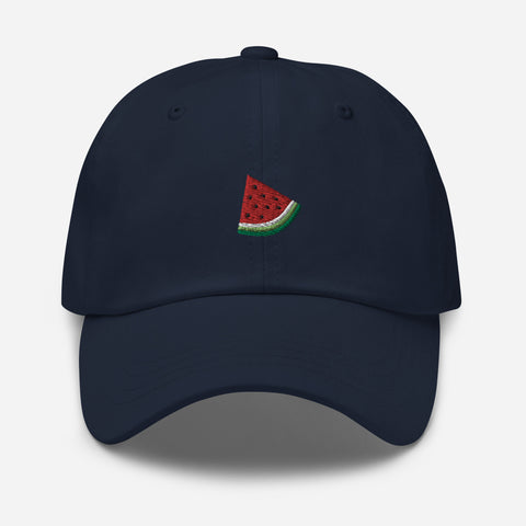 Watermelon-Embroidered-Dad-Hat-Navy-Front-View