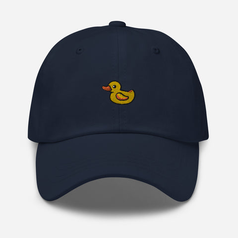 Rubber-Duck-Embroidered-Dad-Hat-Navy-Front-View