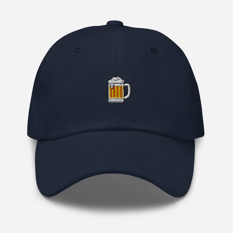Beer-Mug-Embroidered-Dad-Hat-Navy-Front-View