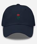 Rose-Embroidered-Dad-Hat-Navy-Front-View