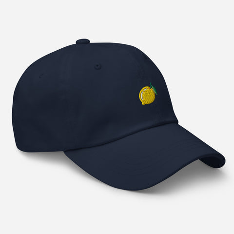Lemon-Embroidered-Dad-Hat-Navy-Right-Front-View