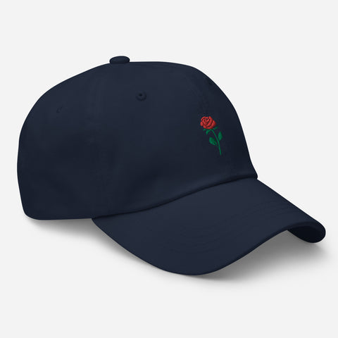 Rose-Embroidered-Dad-Hat-Navy-Right-Front-View