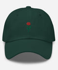 Rose-Embroidered-Dad-Hat-Spruce-Front-View