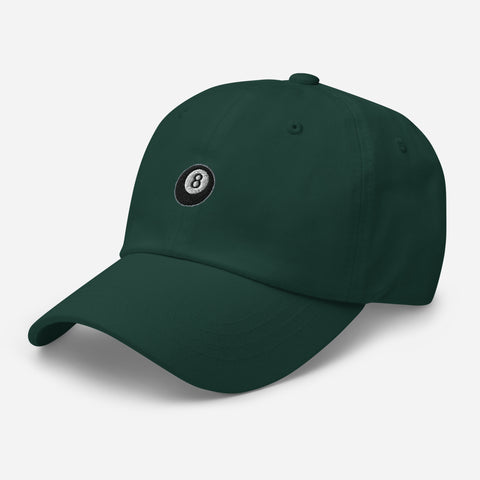 Magic-Eight-Ball-Embroidered-Dad-Hat-Spruce-Left-Front-View
