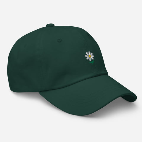 Daisy-Embroidered-Dad-Hat-Spruce-Right-Front-View
