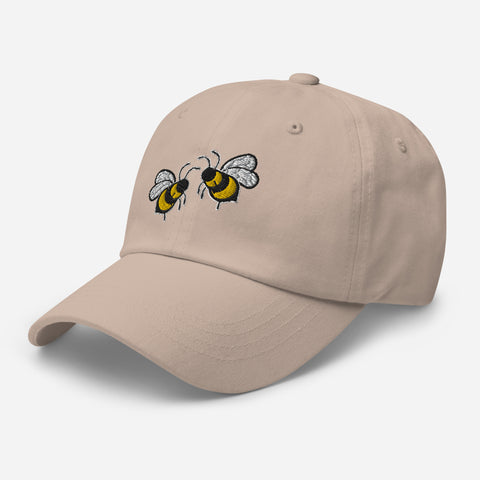 Bee-Mine-Embroidered-Dad-Hat-Stone-Left-Front-View
