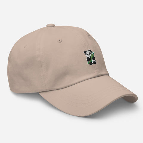 Panda-Embroidered-Dad-Hat-Stone-Right-Front-View