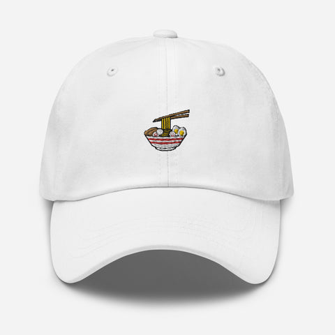Ramen-Bowl-Embroidered-Dad-Hat-White-Front-View