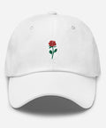 Rose-Embroidered-Dad-Hat-White-Front-View