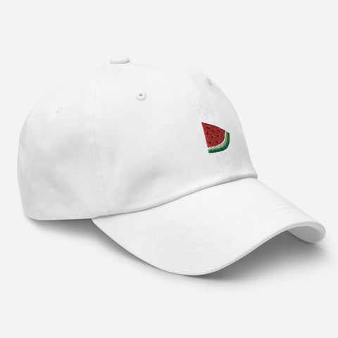 Watermelon-Embroidered-Dad-Hat-White-Right-Front-View