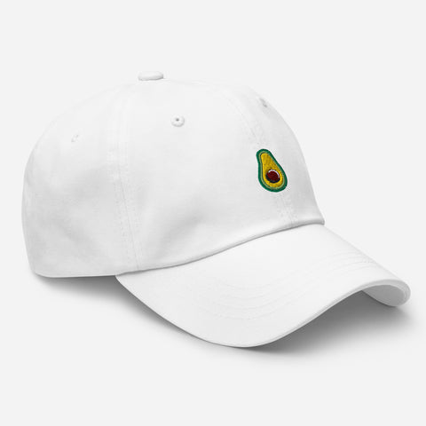 Avocado-Embroidered-Dad-Hat-White-Right-Front-View