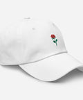Rose-Embroidered-Dad-Hat-White-Right-Front-View