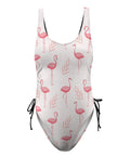 Flamingo-Women's-One-Piece-Swimsuit-Snow-Product-Front-View