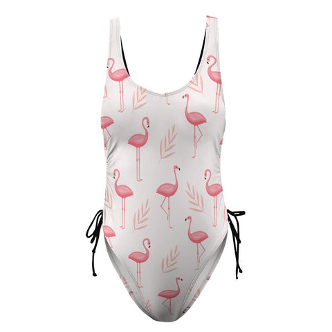 Flamingo-Women's-One-Piece-Swimsuit-Snow-Product-Front-View