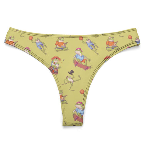 Frogs Doing Things Women's Thong