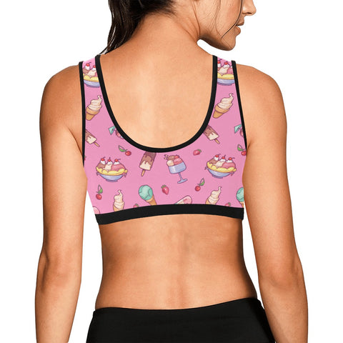 Banana-Split-Womens-Bralette-Hot-Pink-Model-Back-View