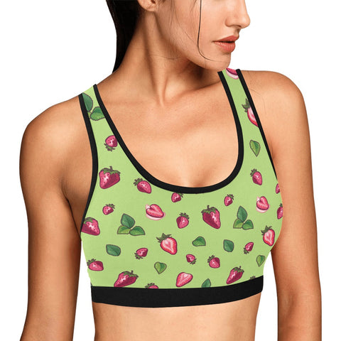Strawberry-Womens-Bralette-Lime-Green-Model-Side-View