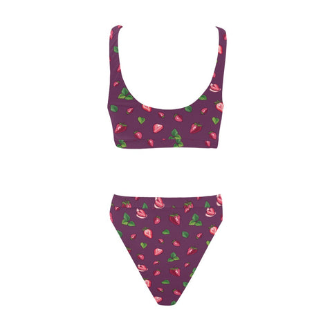 Strawberry-Womens-Bikini-Set-Plum-Back-View