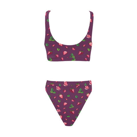 Strawberry-Womens-Bikini-Set-Plum-Back-View