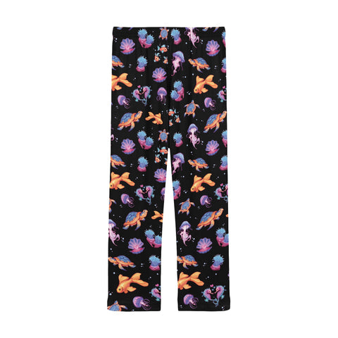 Sea-Life-Mens-Pajama-Black-Back-View