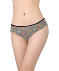 Baby-Monkey-Womens-Hipster-Underwear-Gray-Model-Front-View