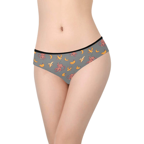 Baby-Monkey-Womens-Hipster-Underwear-Gray-Model-Front-View