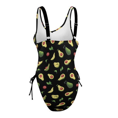 Happy-Avocado-Womens-One-Piece-Swimsuit-Black-Product-Side-View
