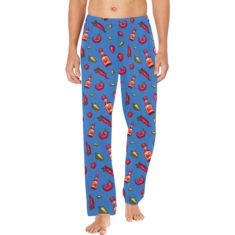 Spicy-Mens-Pajama-Blue-Model-Front-View